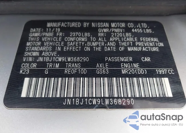 JN1BJ1CW9LW368290: 43331261