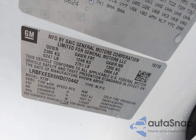 LRBFXESX6HD070442: 43331290