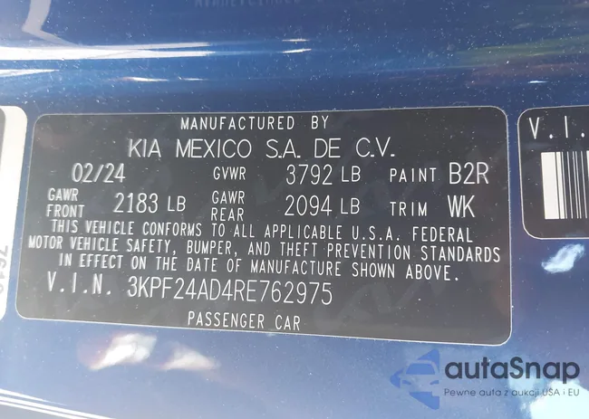 3KPF24AD4RE762975: 43330367