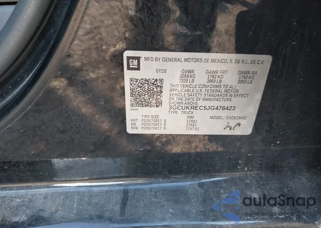 3GCUKREC5JG476423: 43330536