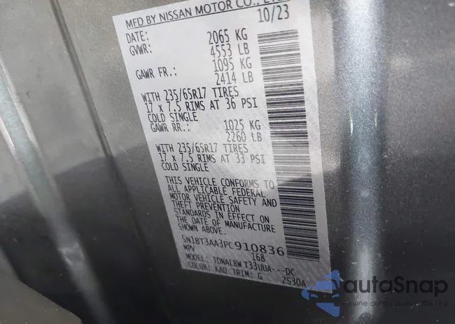 5N1BT3AA3PC910836: 43330688