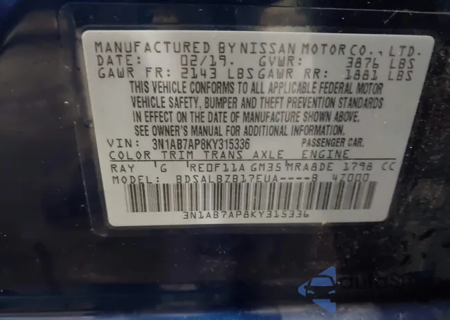 3N1AB7AP8KY315336: 43331741