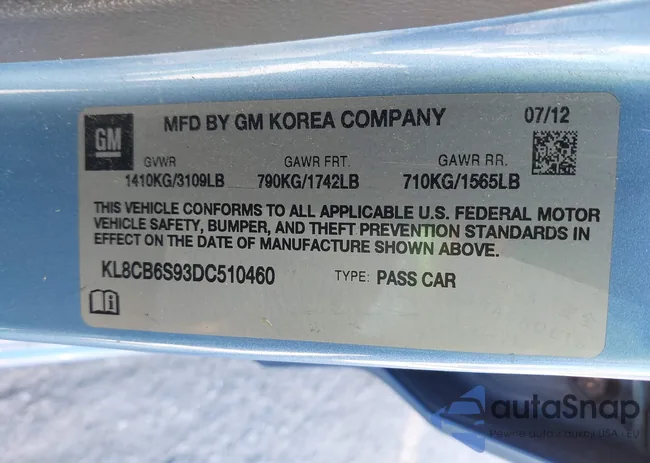 KL8CB6S93DC510460: 43331752