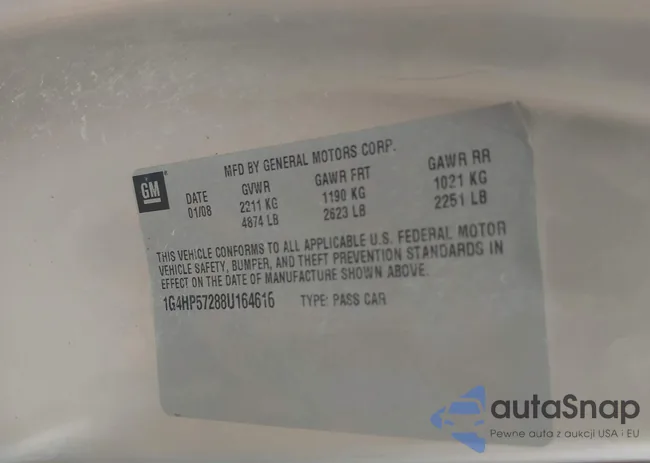 1G4HP57288U164616: 43331892