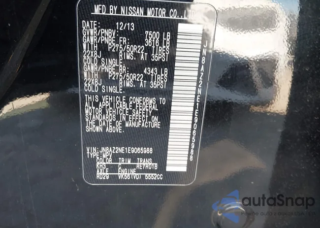 JN8AZ2NE1E9065988: 43332073