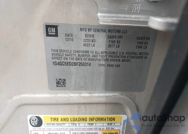 1G4GC5ED2BF258014: 43332108