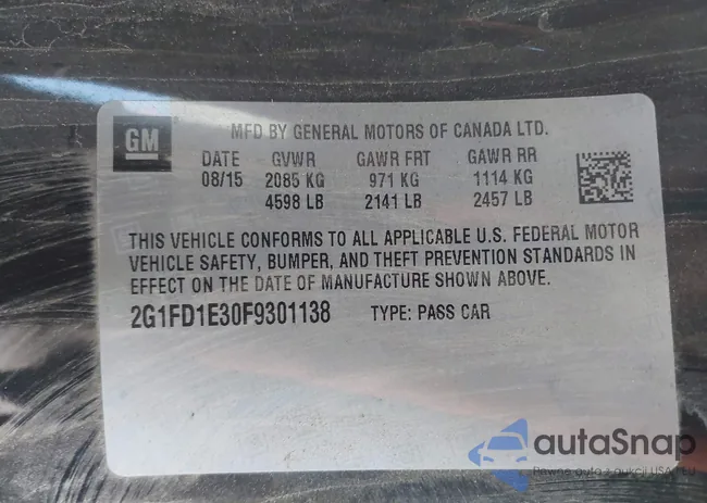 2G1FD1E30F9301138: 43332214