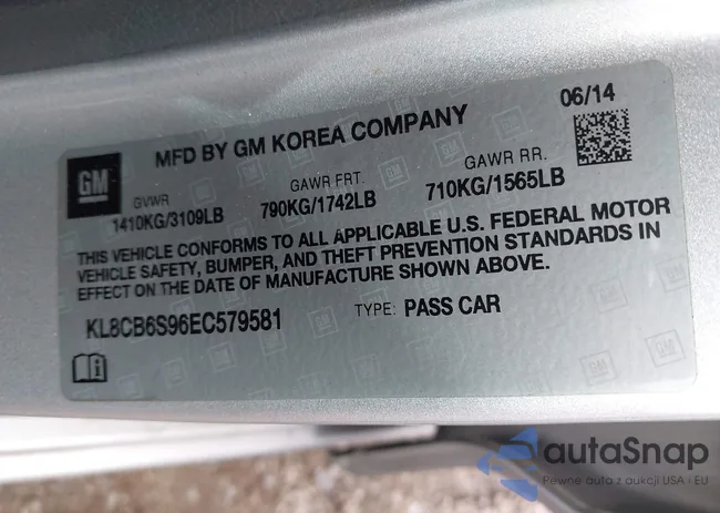 KL8CB6S96EC579581: 43331348