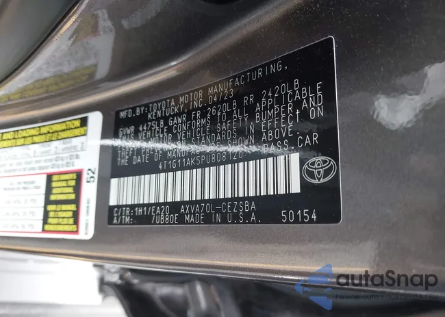 4T1G11AK5PU808120: 43331350