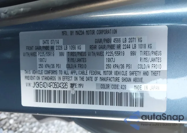 JM3KE4DY4F0504326: 43331474