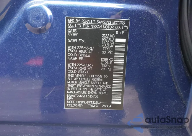 KNMAT2MV2HP515758: 43331554