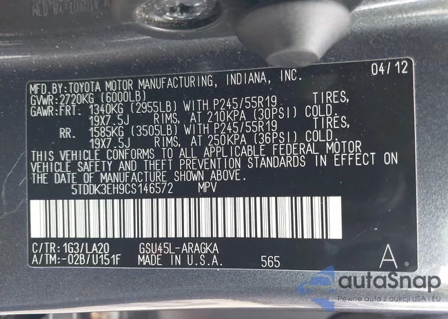 5TDDK3EH9CS146572: 43332781