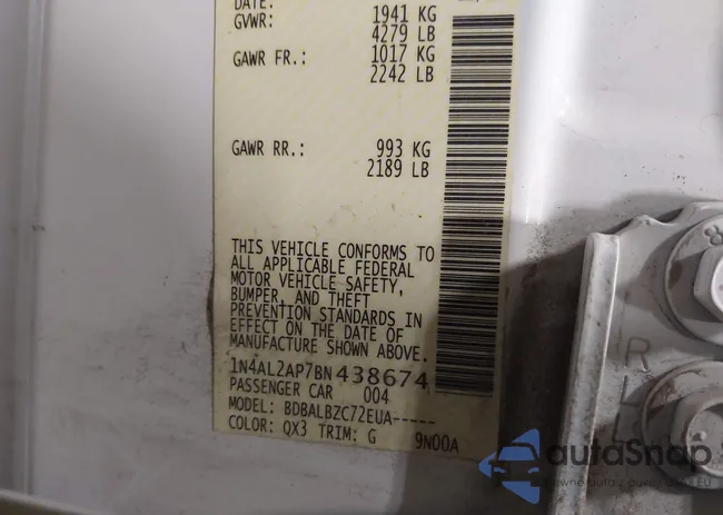 1N4AL2AP7BN438674: 43332789