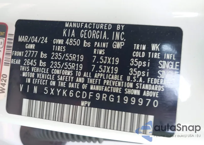 5XYK6CDF9RG199970: 43332821