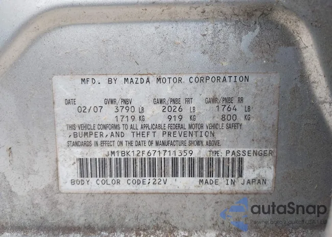 JM1BK12F671711359: 43332847