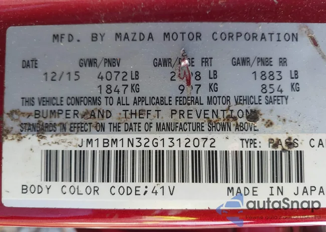 JM1BM1N32G1312072: 43333079