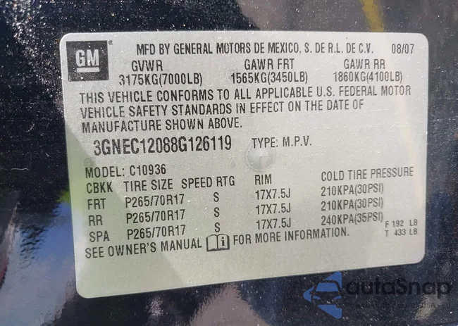 3GNEC12088G126119: 43333140