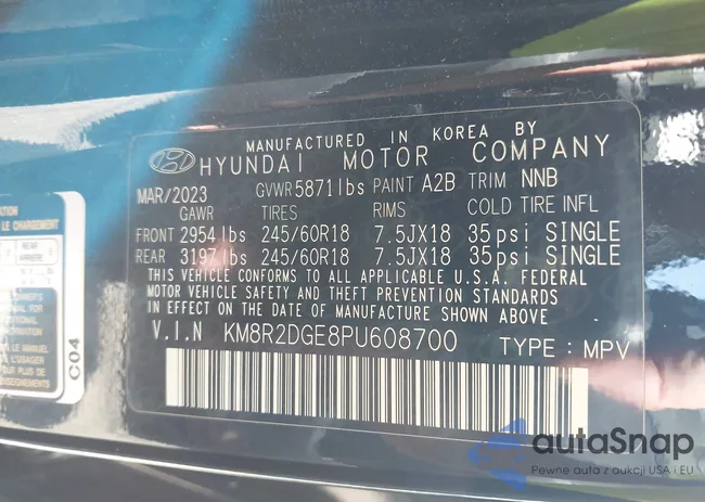 KM8R2DGE8PU608700: 43332311