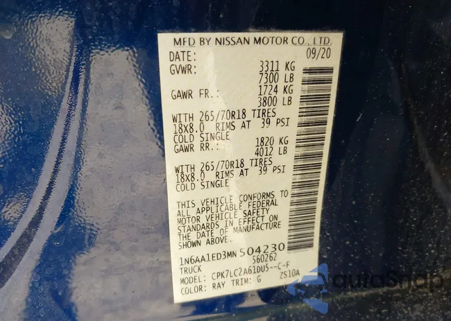 1N6AA1ED3MN504230: 43332313