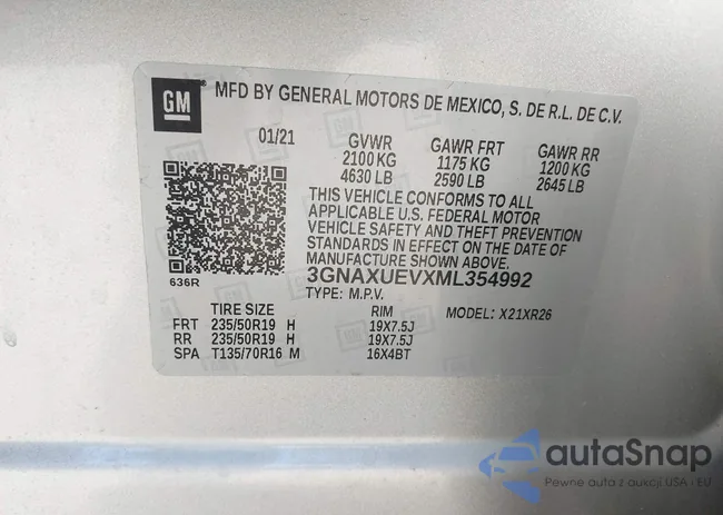 3GNAXUEVXML354992: 43332475