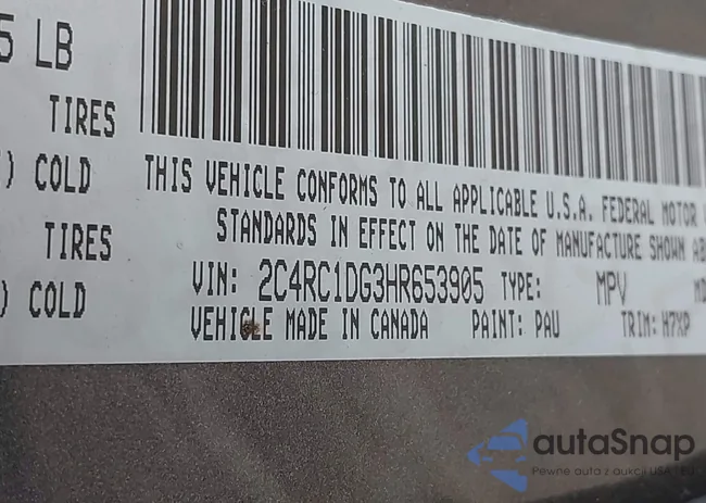 2C4RC1DG3HR653905: 43333718