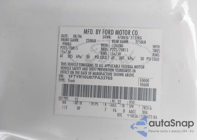 1FTYR10U67PA33765: 43333723