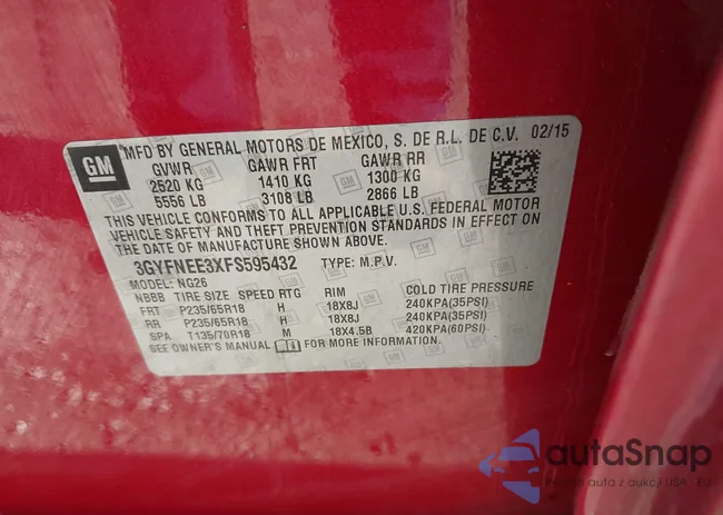 3GYFNEE3XFS595432: 43333867