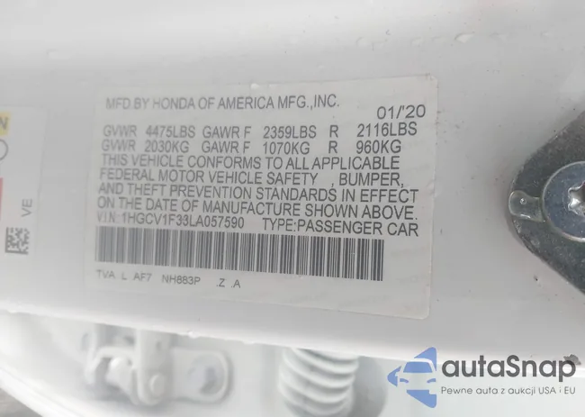 1HGCV1F33LA057590: 43333874