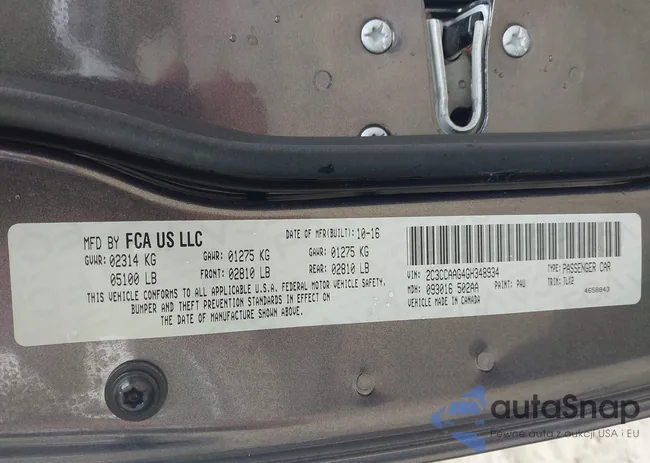 2C3CCAAG4GH348934: 43333922