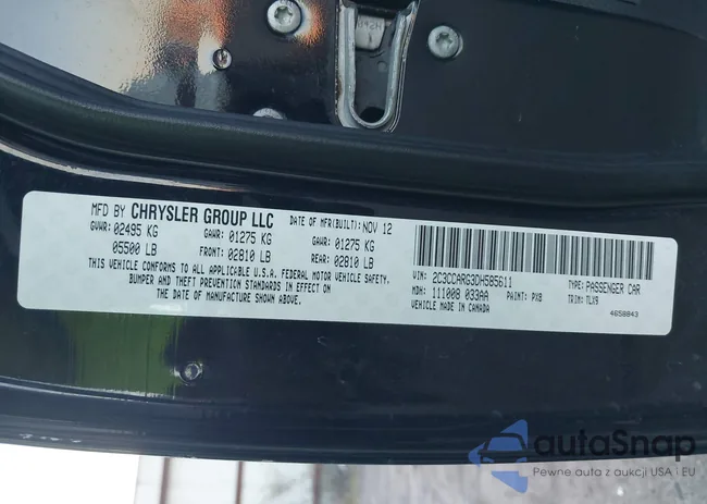 2C3CCARG3DH585611: 43333964