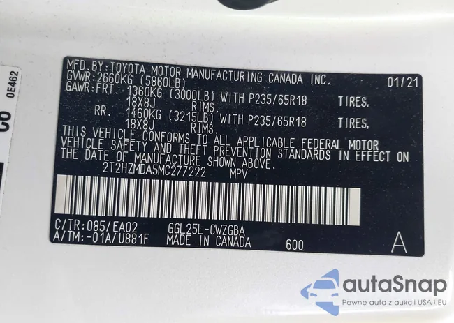 2T2HZMDA5MC277222: 43334235