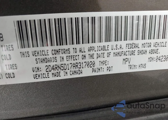 2D4RN5D17AR317020: 43333420