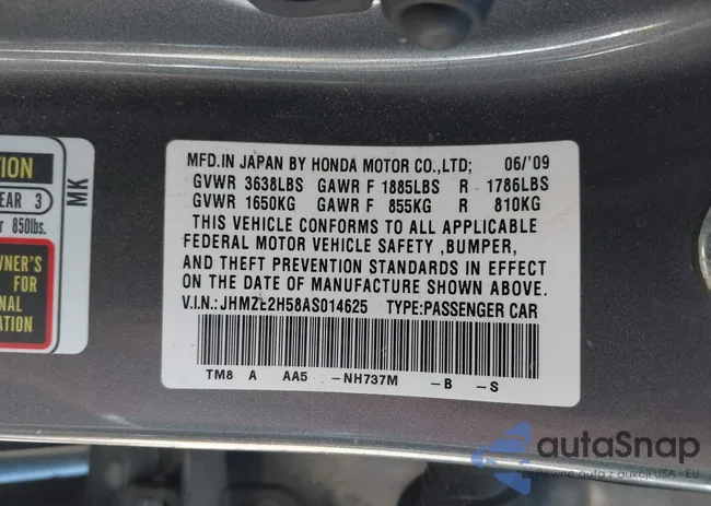JHMZE2H58AS014625: 43333517