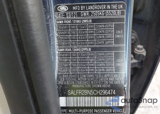 SALFR2BN5CH296474: 43333534