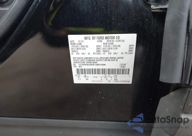 1FM5K8AR0FGB61908: 43333545