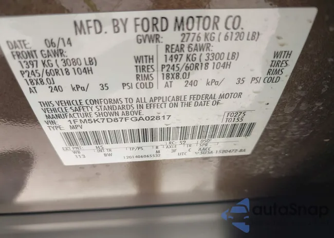 1FM5K7D87FGA02817: 43333618