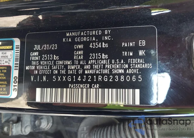 5XXG14J21RG238065: 43334722