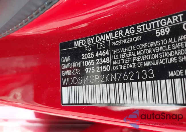 WDDSJ4GB2KN762133: 43334787