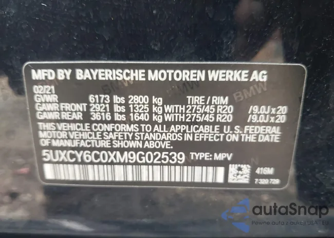 5UXCY6C0XM9G02539: 43334788