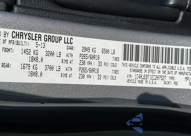 1C4RJEBT1EC207527: 43334803