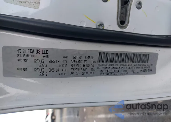 1C4PJLLB5KD324566: 43334923