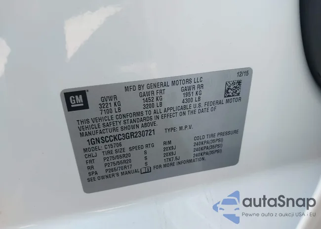 1GNSCCKC3GR230721: 43334341