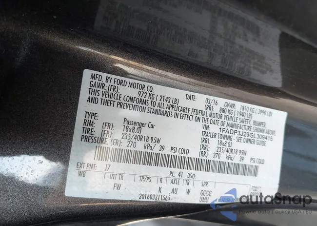 1FADP3J29GL309415: 43334449