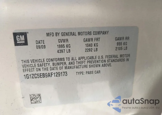 1G1ZC5EB9AF129173: 43334472