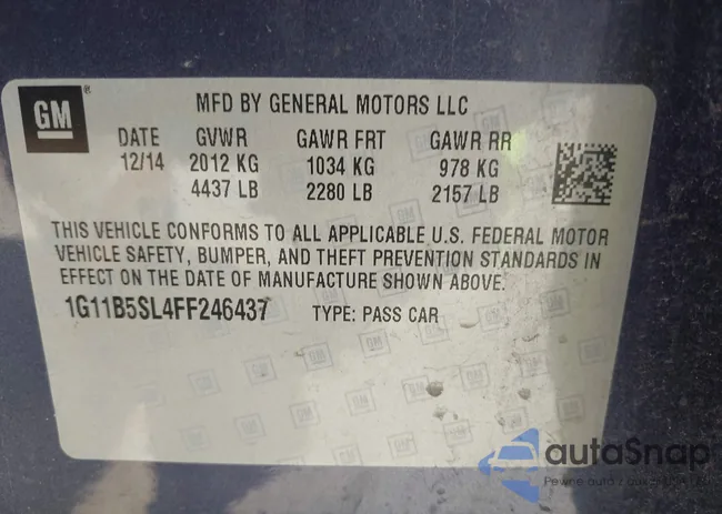 1G11B5SL4FF246437: 43334646