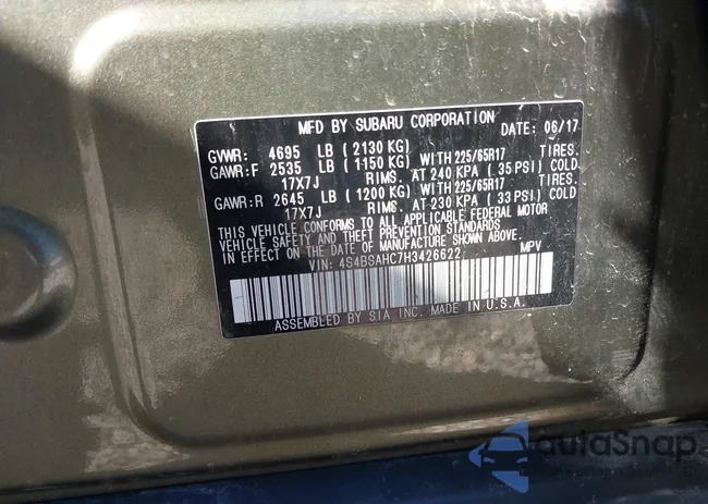 4S4BSAHC7H3426622: 43335712