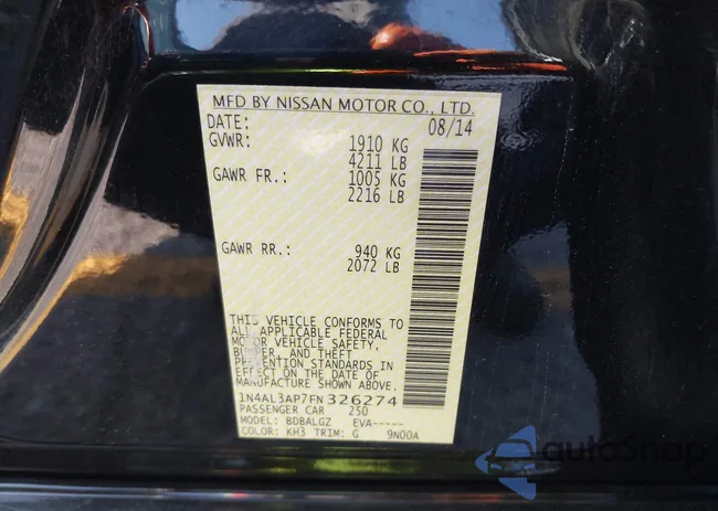 1N4AL3AP7FN326274: 43335897