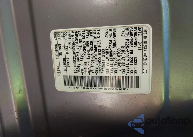 JN8AS5MT3CW601005: 43336028