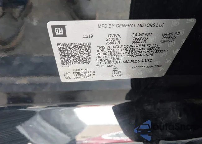 1GYS4JKJ4LR189321: 43336152