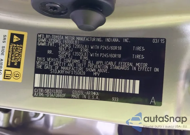 5TDJKRFH4FS150828: 43336177